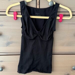 SPANX Step Into Cami V-Neck Shaping Tank Top Wireless Cups Black Size Medium